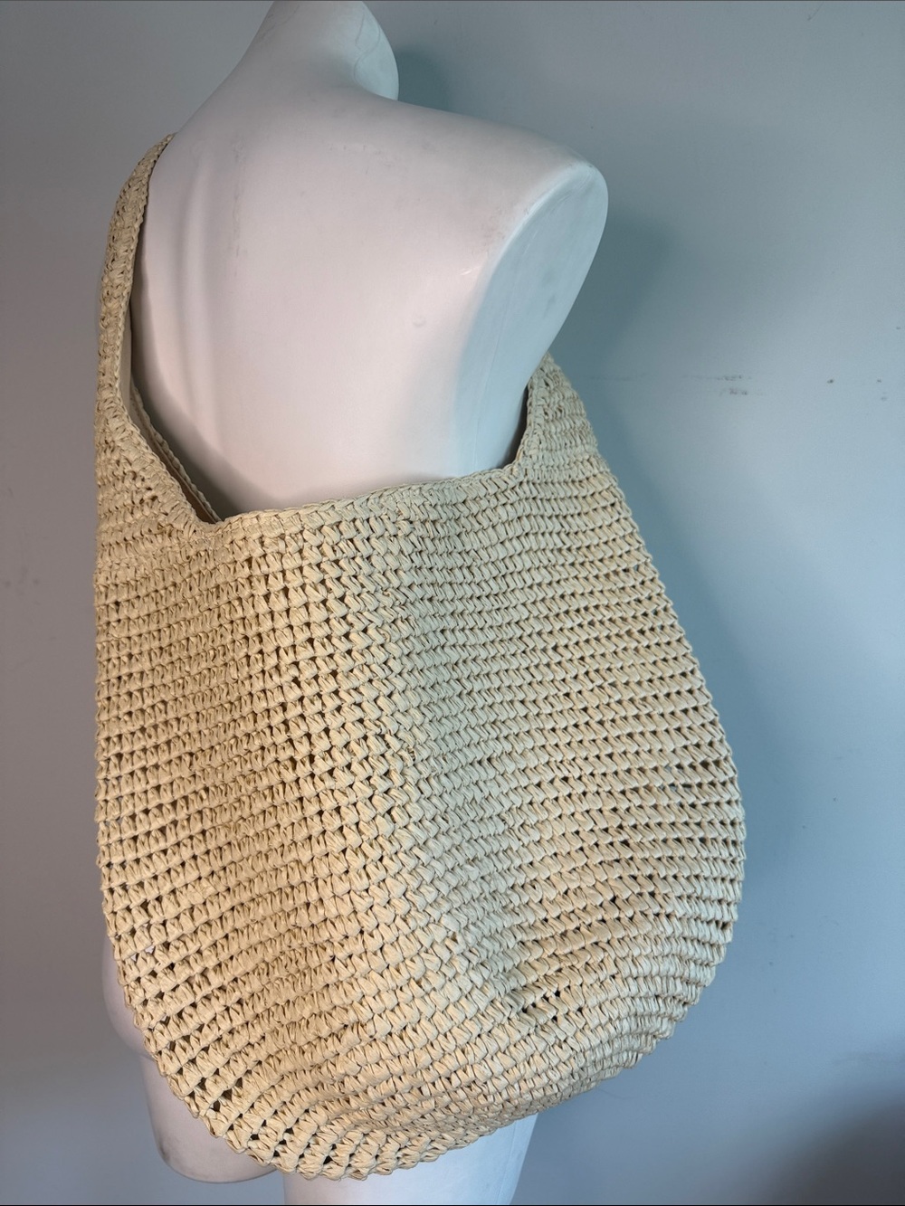 Banana Republic Cream Woven Tote Bag